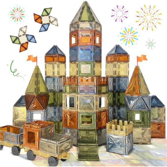 Magnetic Tiles Montessori Toys Magnetic Blocks Kids Games STEM Classroom